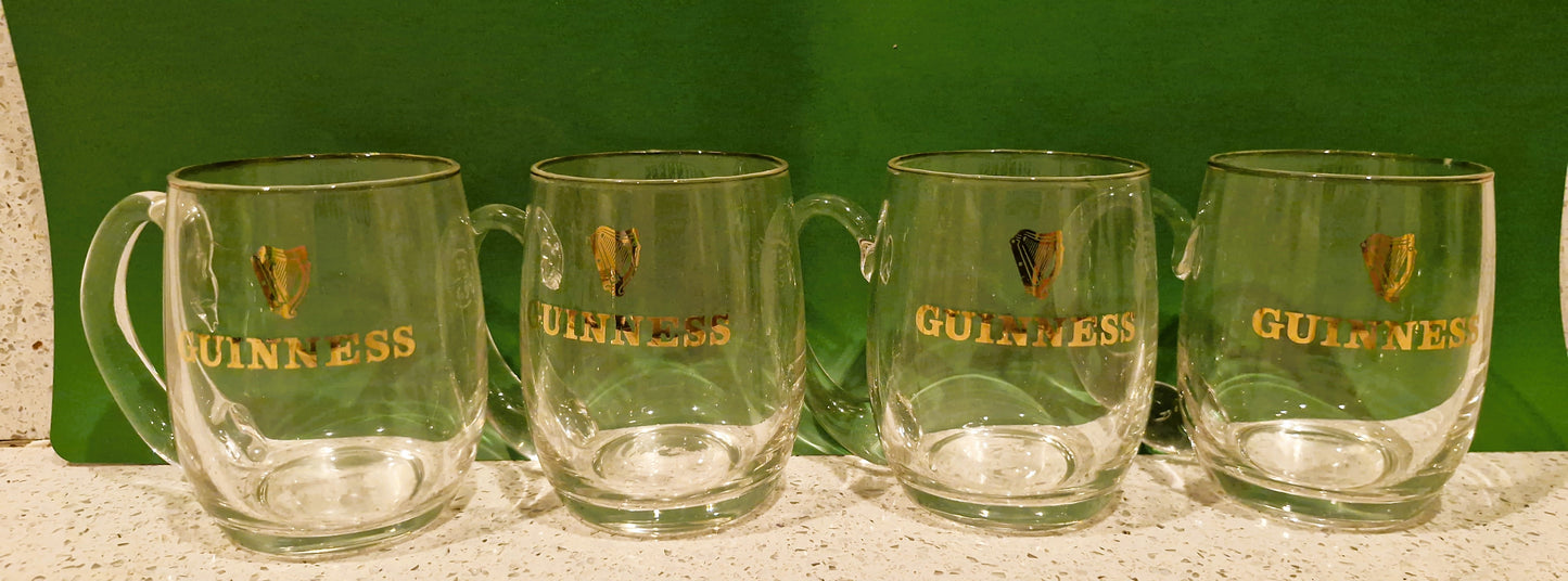 ORIGINAL, Guinness Half Pint Glasses, Vintage, 1968, Guinness Half Pint Glass, Gold Harp, Guinness, tankard, Half pint glass, 60s, Guinness Glass, Excellent Condition, RARE