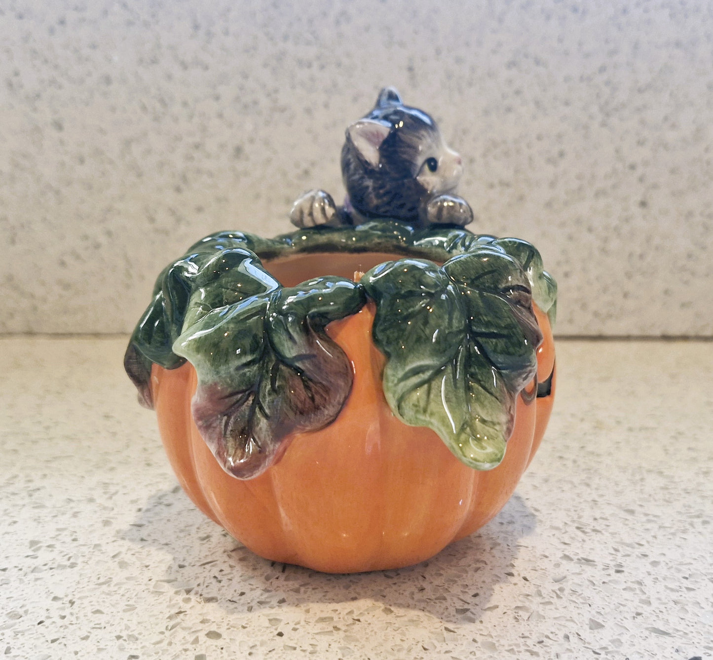 Fitz and Floyd Halloween Candle, Fitz and Floyd Cat, Fitz and Floyd Pumpkin, Vintage Fitz and Floyd, Fitz & Floyd