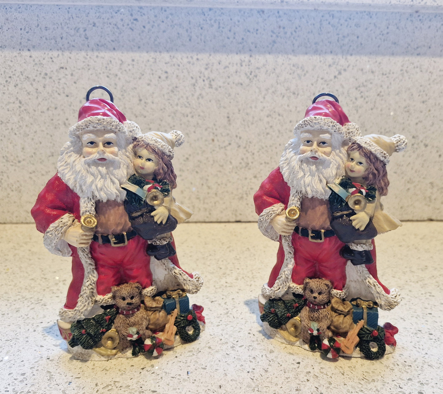 Vintage Santa ornament, hand painted, Vintage Father Christmas, Vintage Santa, Classic, Santa, very good condition