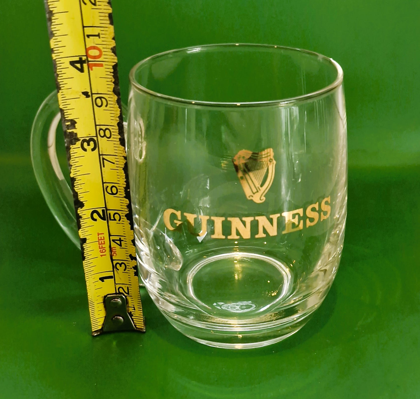 ORIGINAL, Guinness Half Pint Glasses, Vintage, 1968, Guinness Half Pint Glass, Gold Harp, Guinness, tankard, Half pint glass, 60s, Guinness Glass, Excellent Condition, RARE
