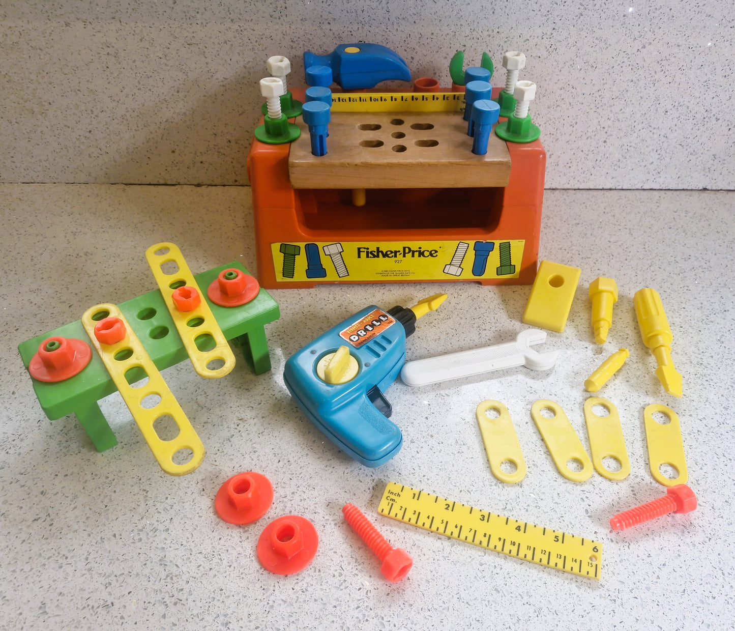 Vintage, Fisher Price Work Bench, Fisher Price Tool Box, Fisher Price, Carpenter, Pretend Play