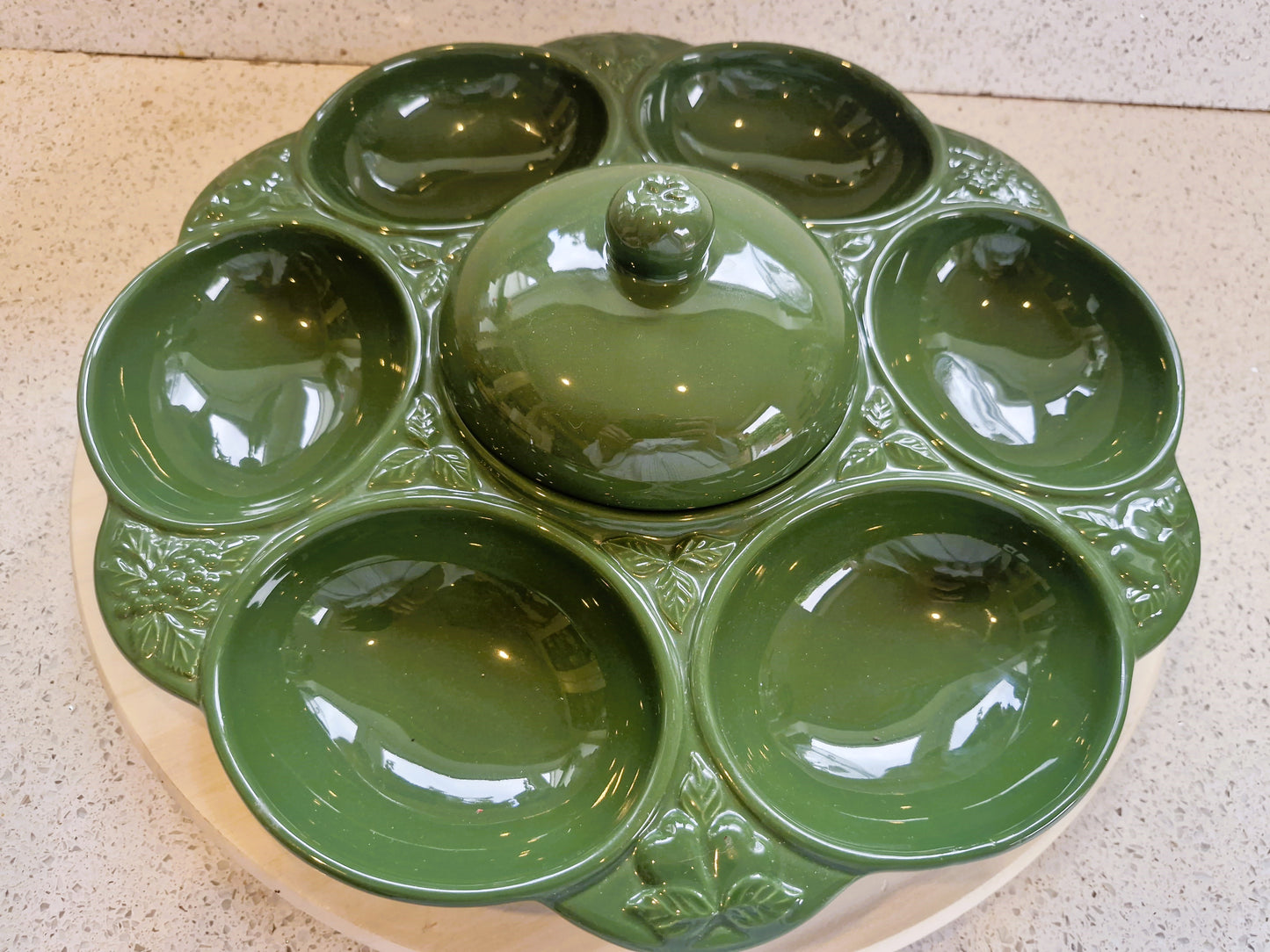 Lazy Susan Sectional Platter: Sectional Serving Platter, Rotating