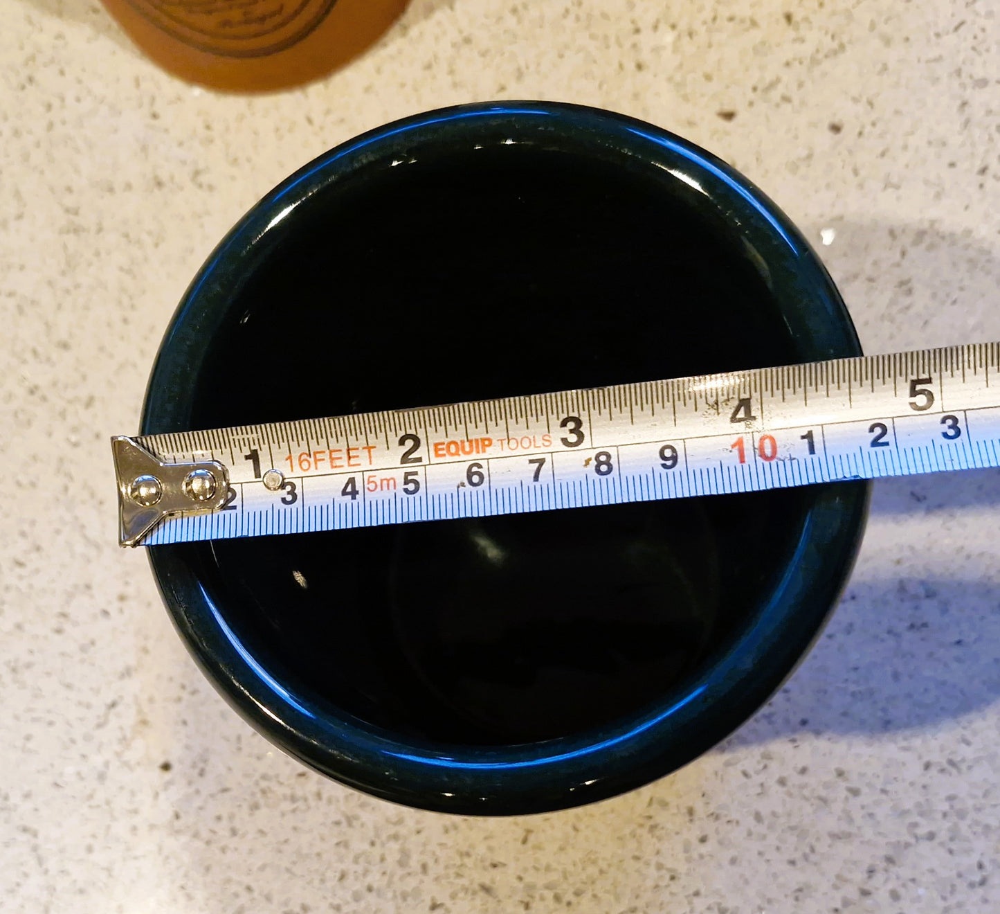 Vintage VAL DO SOL Terracotta Canisters with Navy Glazed Lids - 1970s