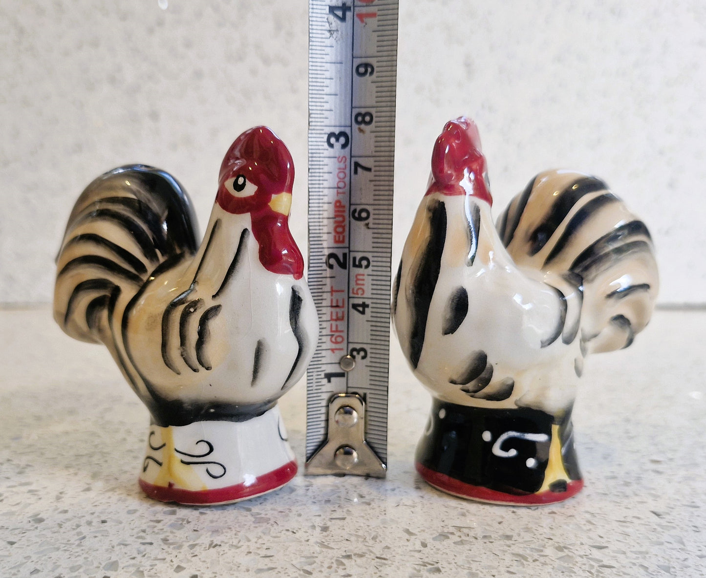 Vintage Chicken Cruet Set: Duck, Hen, Rooster Salt and Pepper Shakers