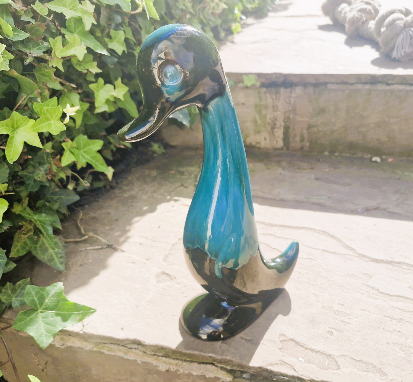 Mid Century Blue Mountain Pottery Duck Ornament - Canadian Studio Pottery