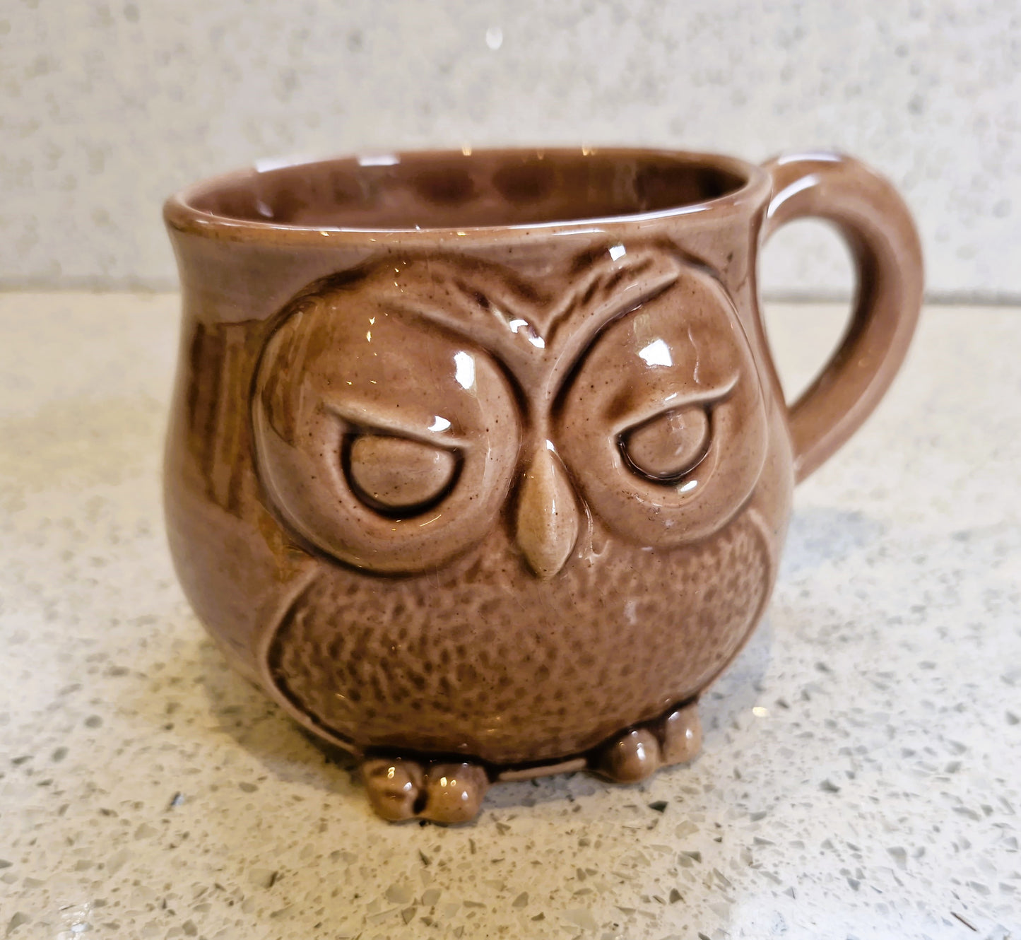 Vintage Owl Mug, Owl Shaped, Owl Face, Mug