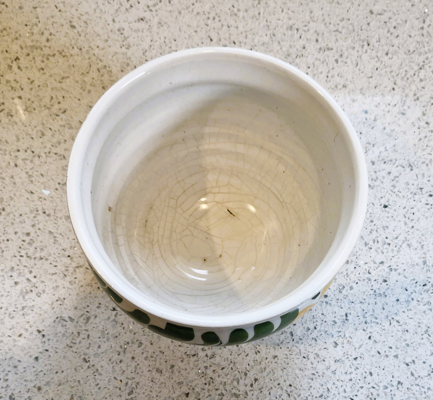 Vintage Hand Painted Sunflower Plant Pot: Mediterranean Indoor Planter