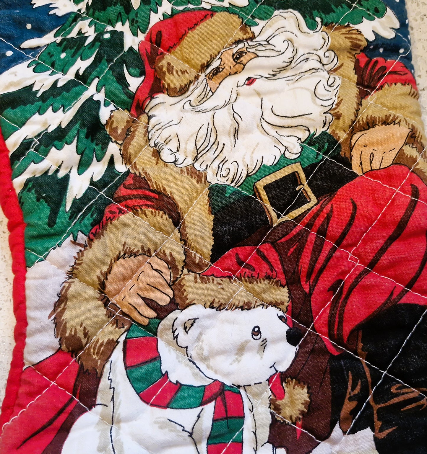 Handmade Christmas Stocking, Vintage Christmas Stocking, Christmas, Xmas, Stocking, Kitsch, Quirky, Santa, Father Christmas