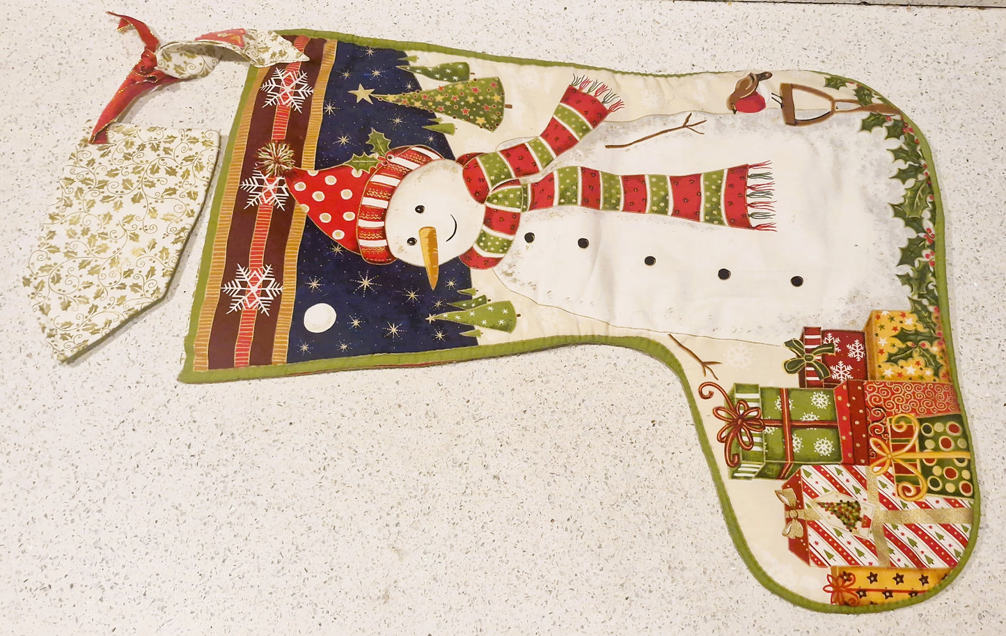 Handmade Christmas Stocking, Vintage Christmas Stocking, Christmas, Xmas, Stocking, Kitsch, Quirky, Santa, Father Christmas
