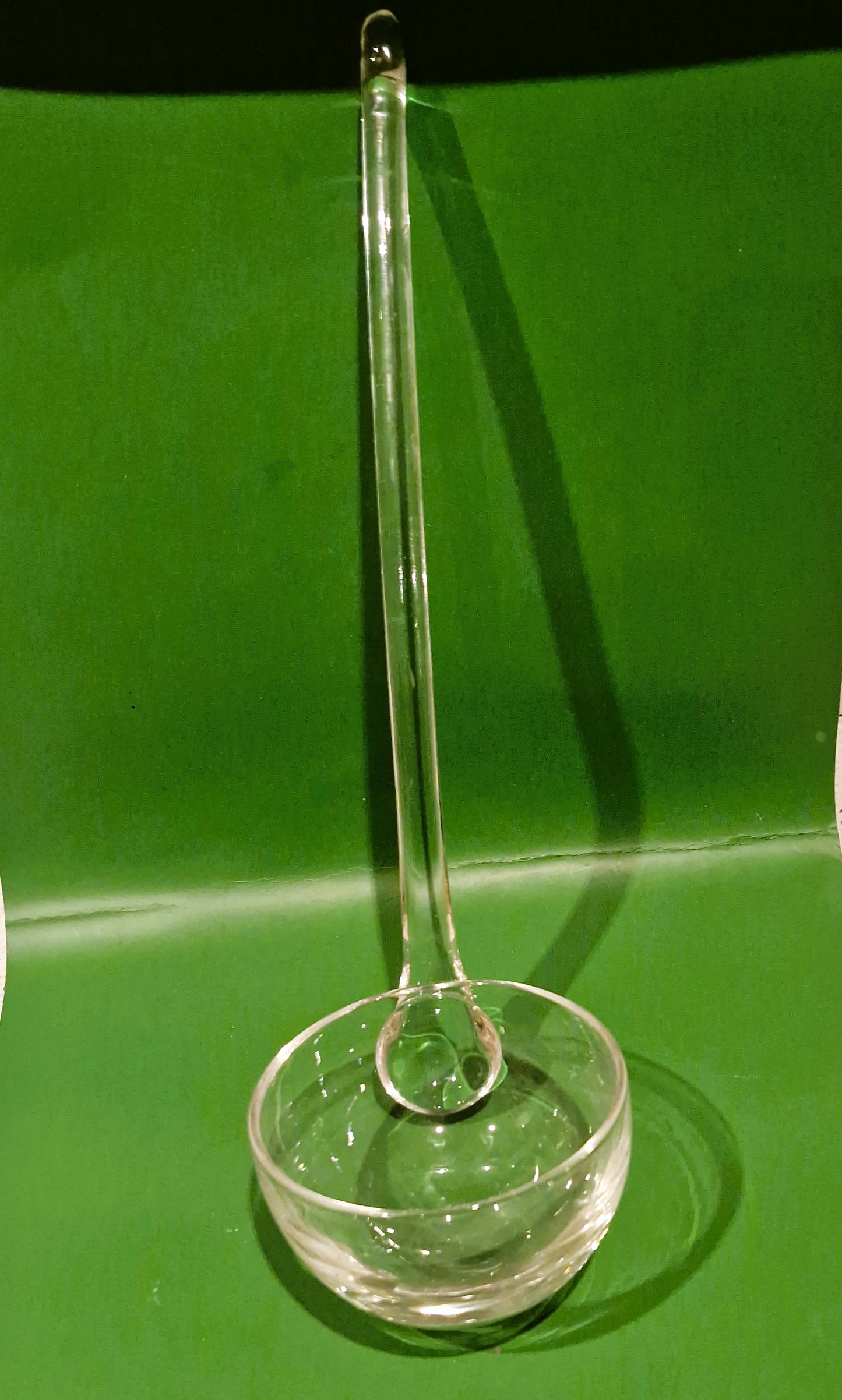 Vintage Clear Glass Ladle: Wine Punch Server, 11 Inch Approx