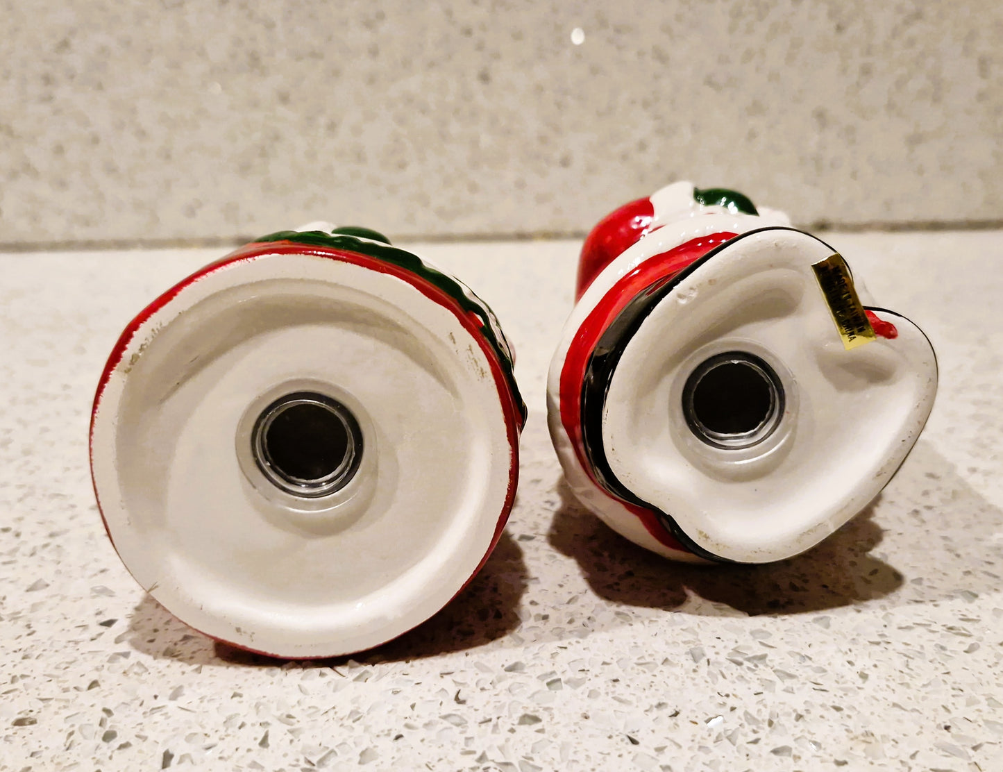 Vintage, Christmas Salt and Pepper Shaker Set, Santa, Mr and Mrs Claus, Vintage Santa, Ceramic, Christmas Cruet Set, Christmas Dinner
