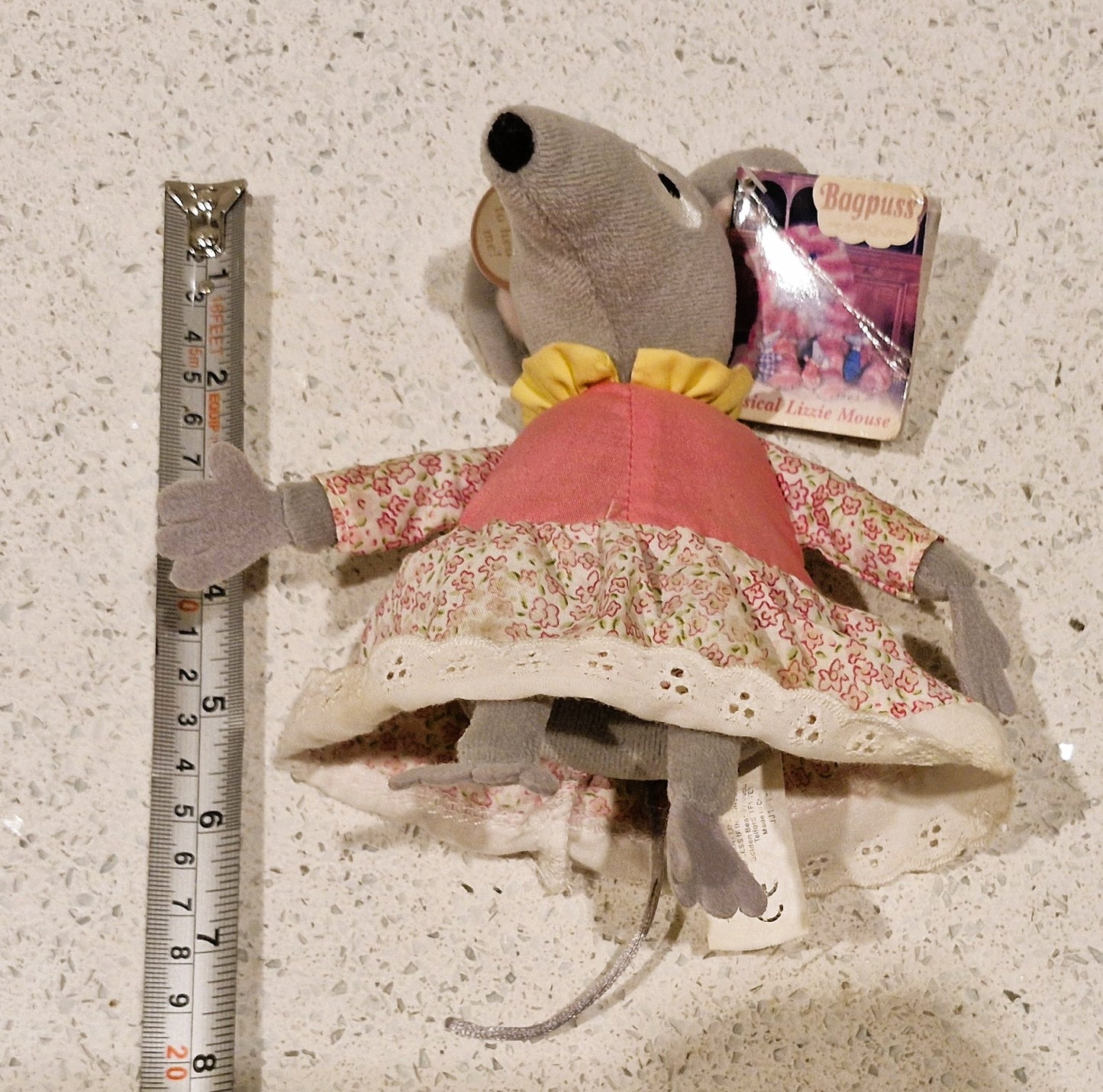 Bagpuss, Lizzie Mouse, Plush Toy, Singing, We will mend it, we will fix it, RARE - Working, Immaculate