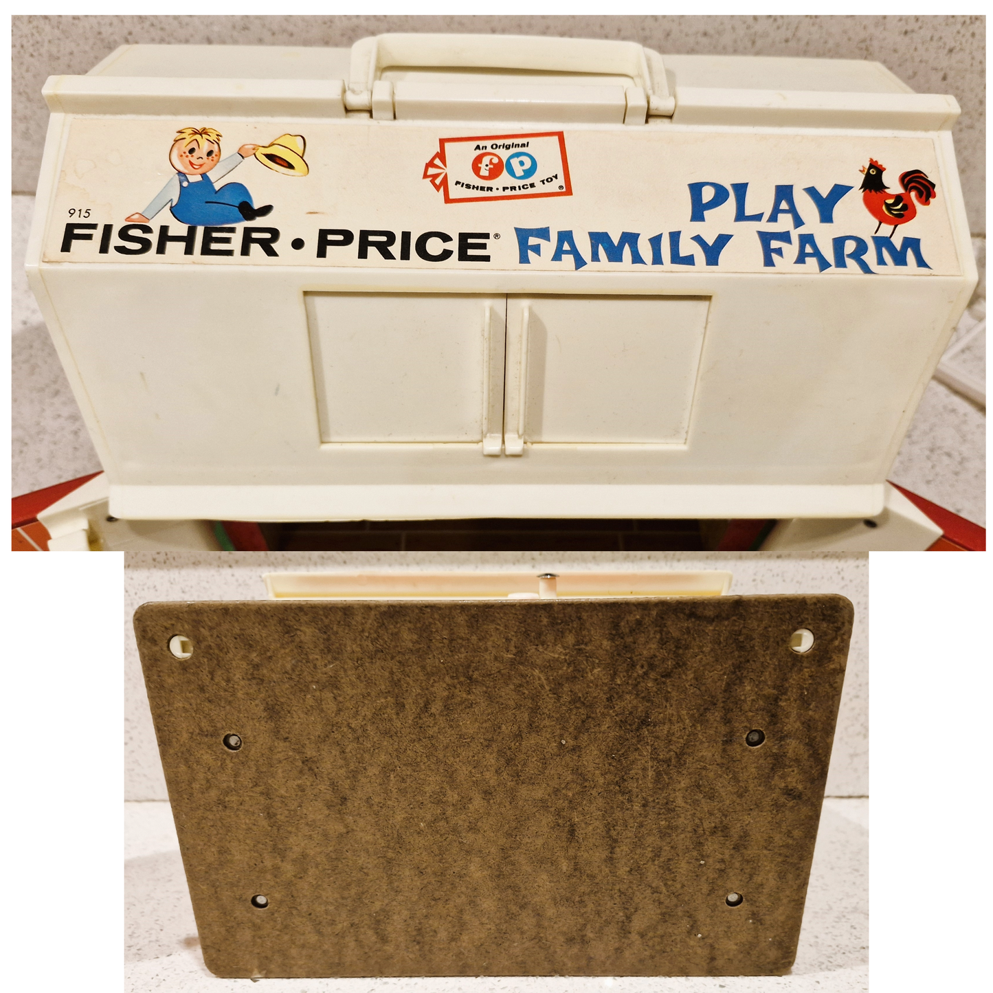 Vintage, Fisher-Price Farm, 70s, Original, Silo, Complete, 1st Edition, Fisher Price Play Family Farm, Fisher-Price Play Family Farm