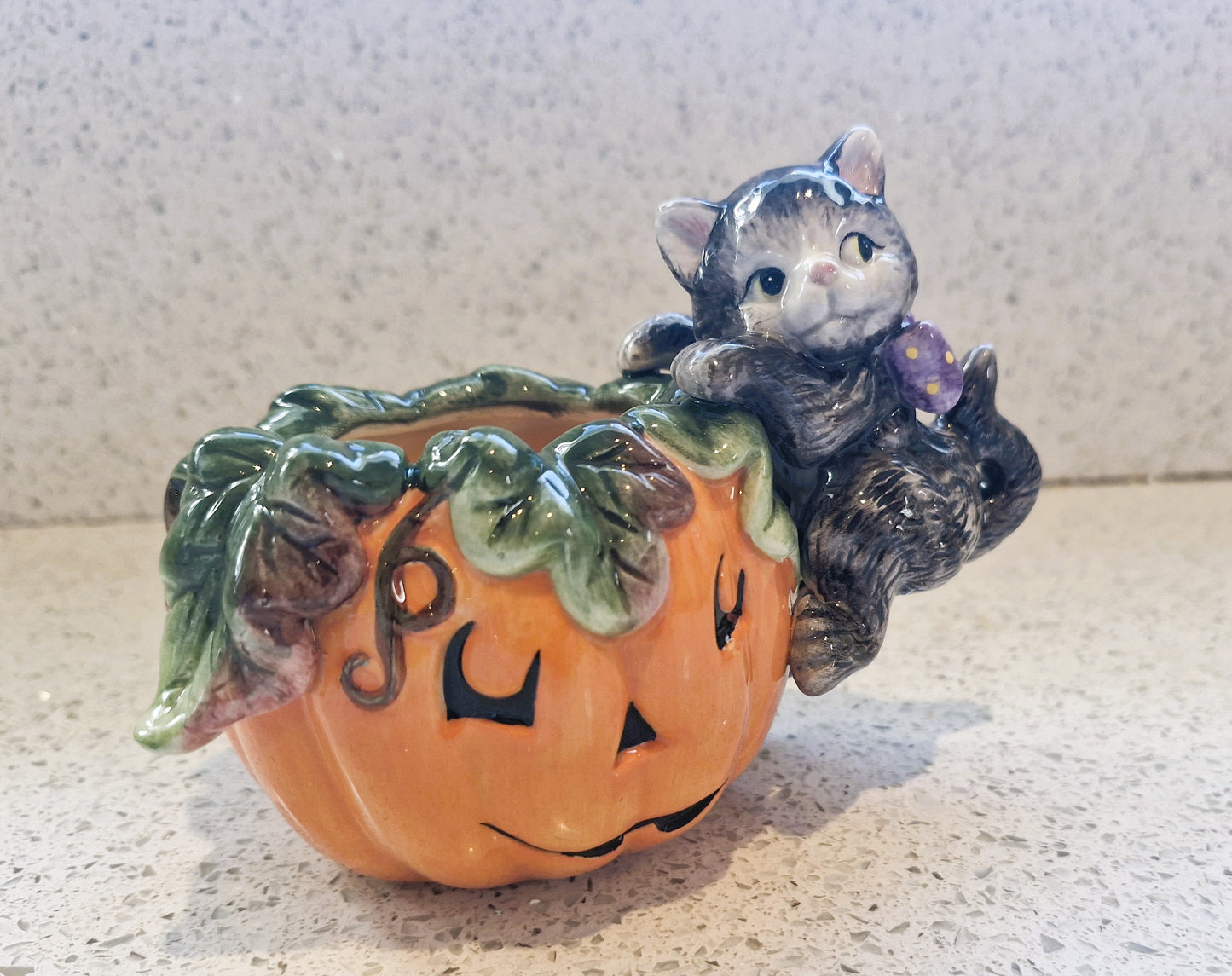 Fitz and Floyd Halloween Candle, Fitz and Floyd Cat, Fitz and Floyd Pumpkin, Vintage Fitz and Floyd, Fitz & Floyd
