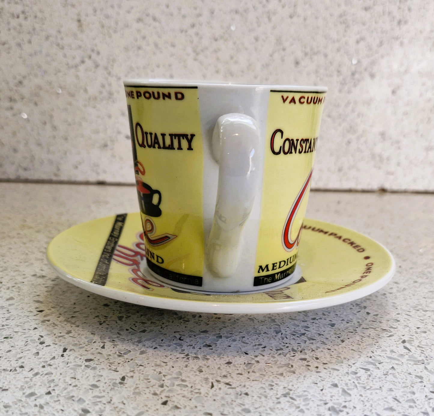 Premium Grind Quality Coffee Mug, Vintage, 1996, Bright, Quirky, Retro, Tommy's Coffee