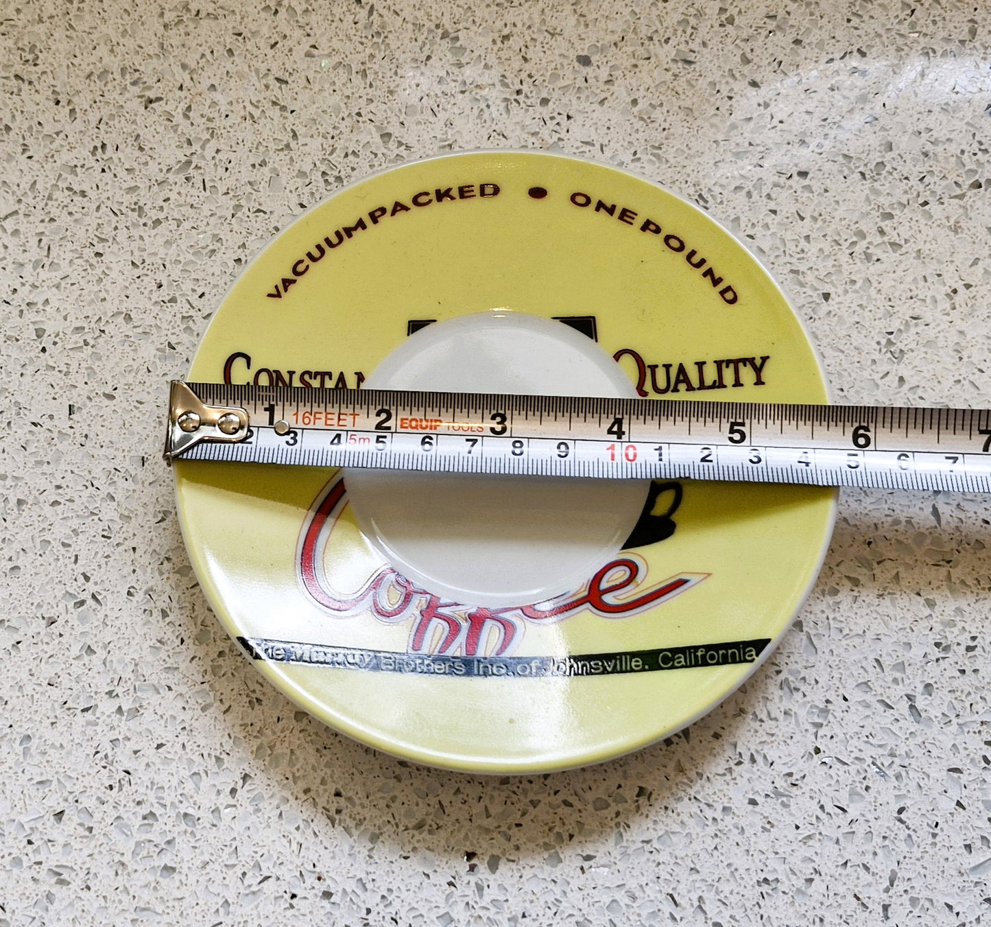 Premium Grind Quality Coffee Mug, Vintage, 1996, Bright, Quirky, Retro, Tommy's Coffee