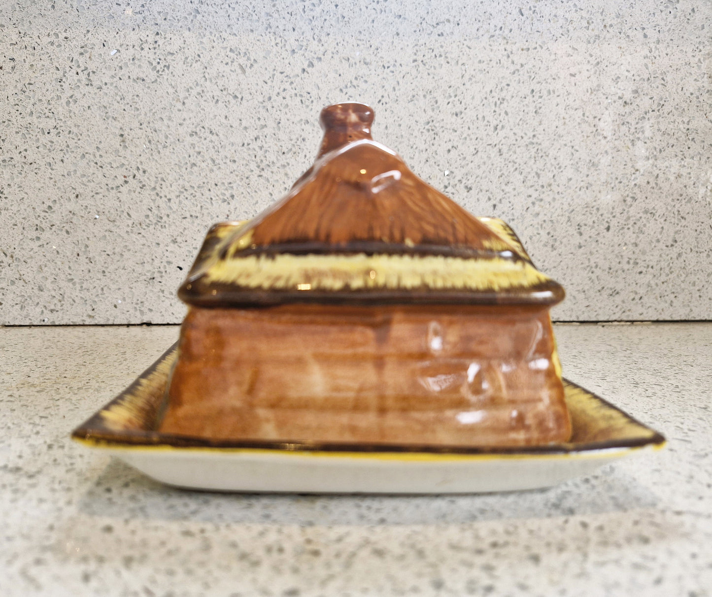 Kensington Price, Cottage Shaped Butter Dish, Cottage Ware Butter Dish, Vintage Butter Dish, Hand painted
