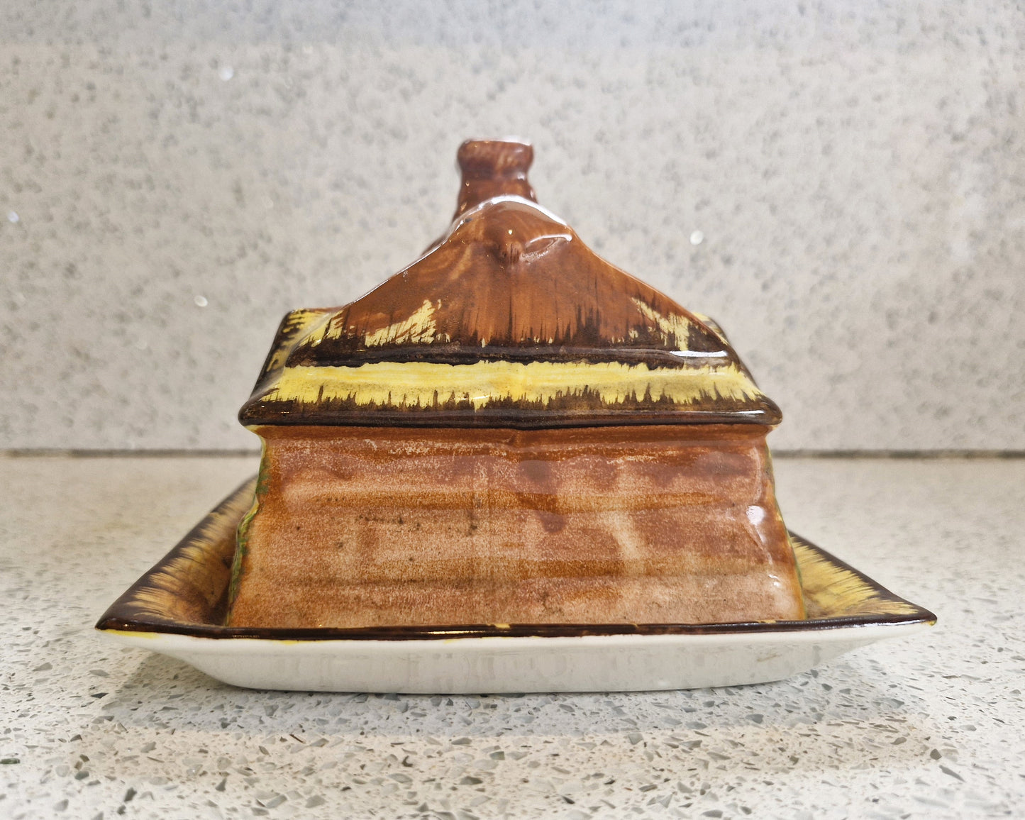 Kensington Price, Cottage Shaped Butter Dish, Cottage Ware Butter Dish, Vintage Butter Dish, Hand painted