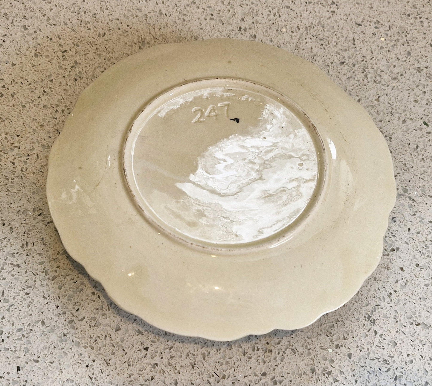 Round Cottage Shaped Cheese Dish, Cottage Ware Butter Dish, Vintage Cheese Dish, Hand painted