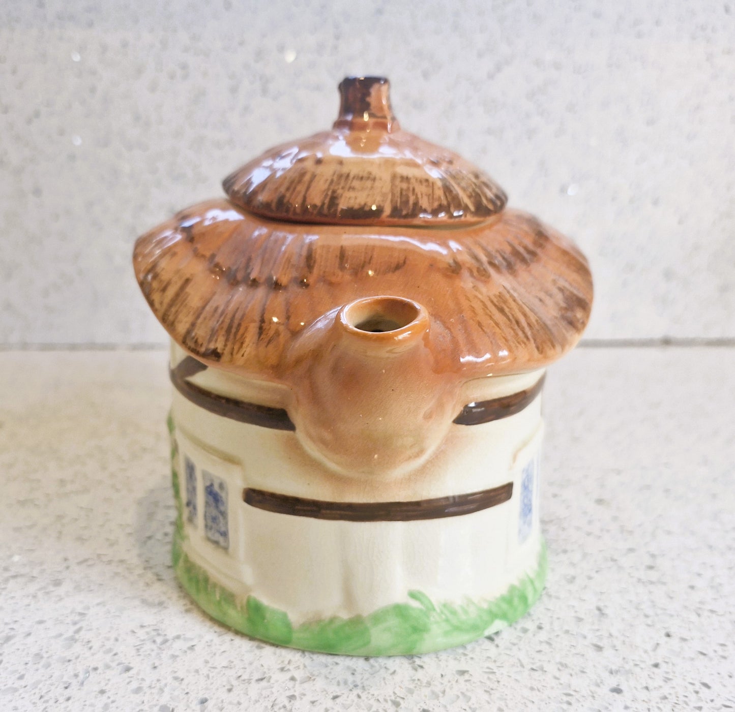 Cottage Shaped teapot, Cottage Ware Teapot, Burlington ware, Vintage Teapot, Hand painted