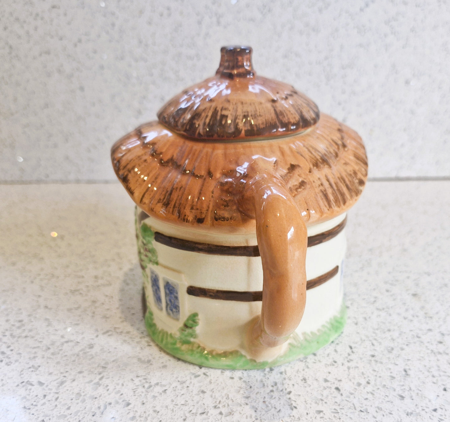 Cottage Shaped teapot, Cottage Ware Teapot, Burlington ware, Vintage Teapot, Hand painted