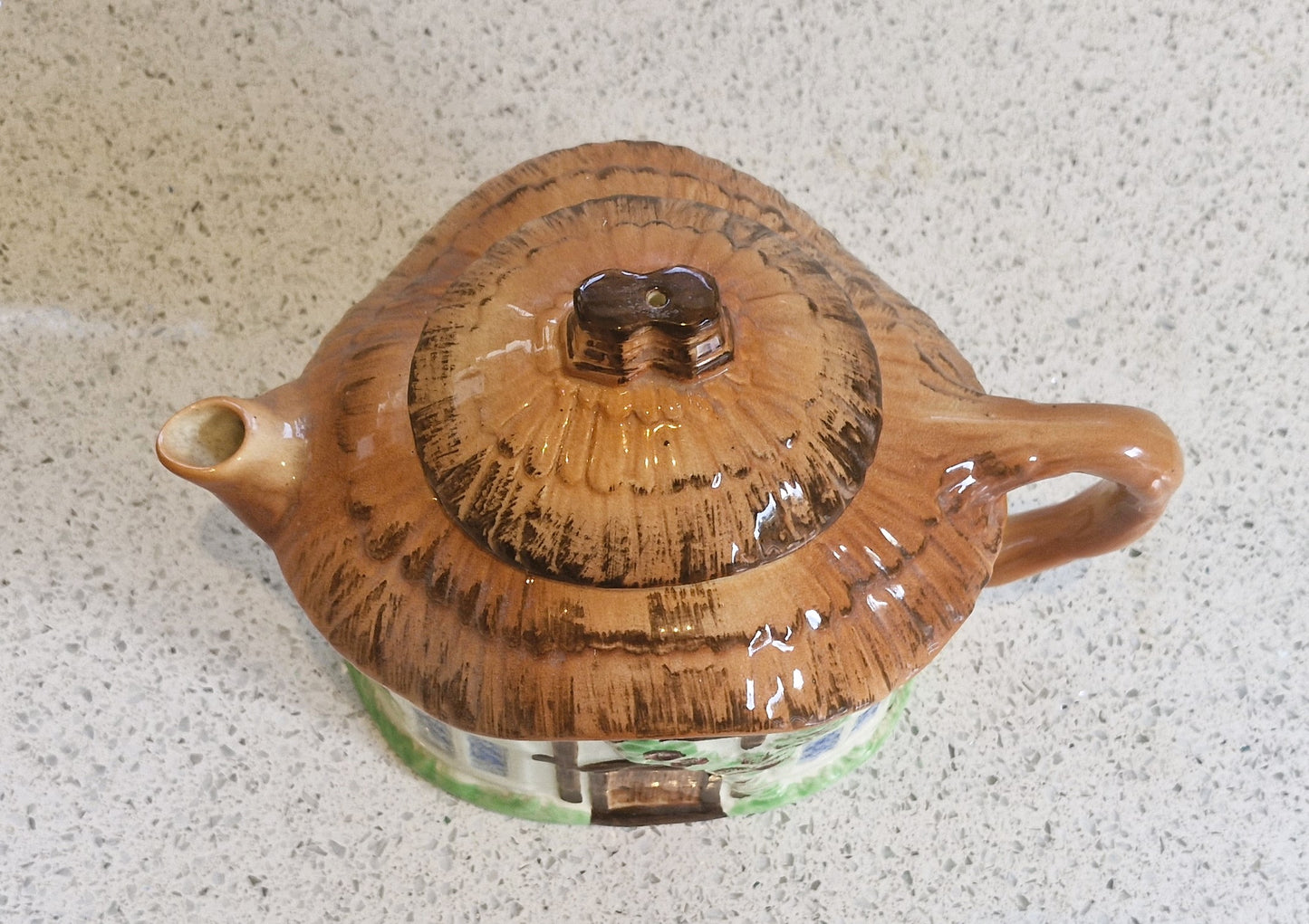 Cottage Shaped teapot, Cottage Ware Teapot, Burlington ware, Vintage Teapot, Hand painted