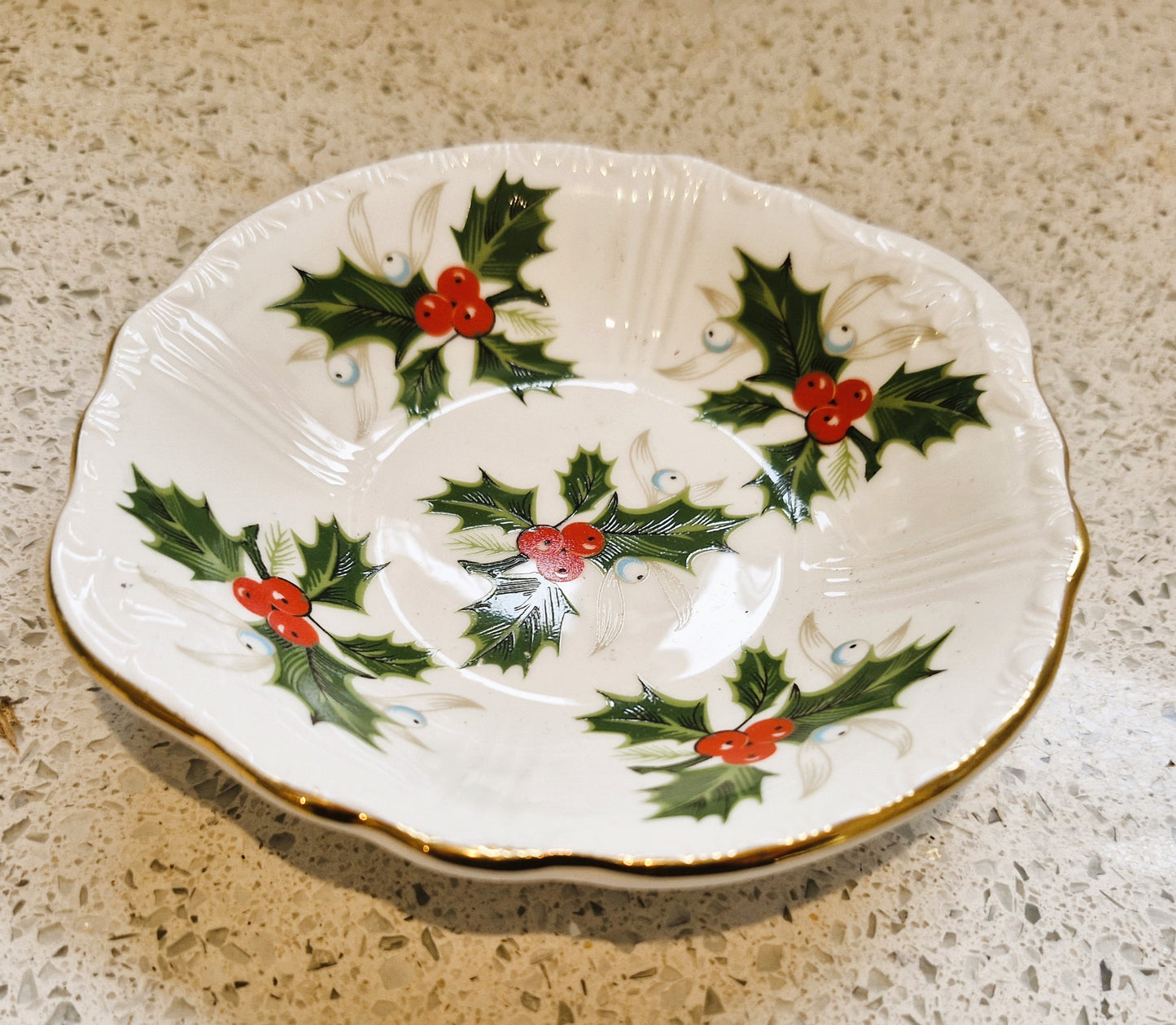 Christmas Fine China, Fine Bone china, Trinket Dish, Small Plate, Royal Grafton, Noel, trinket Dish
