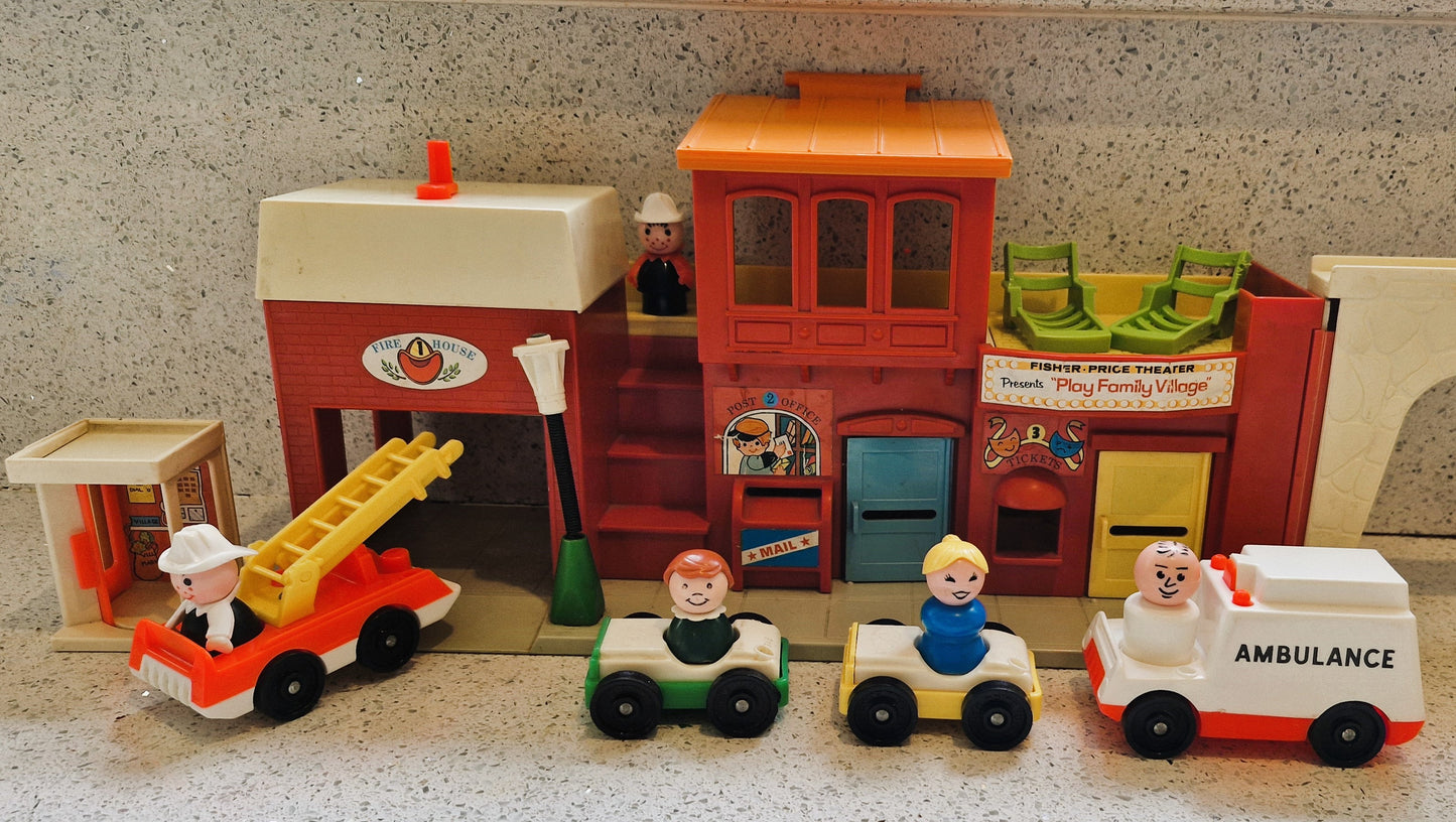 Fisher Price Main Street, Fisher Price, Vintage, Main Street, RIESIGES Set, Vintage Fisher Price Spielzeug