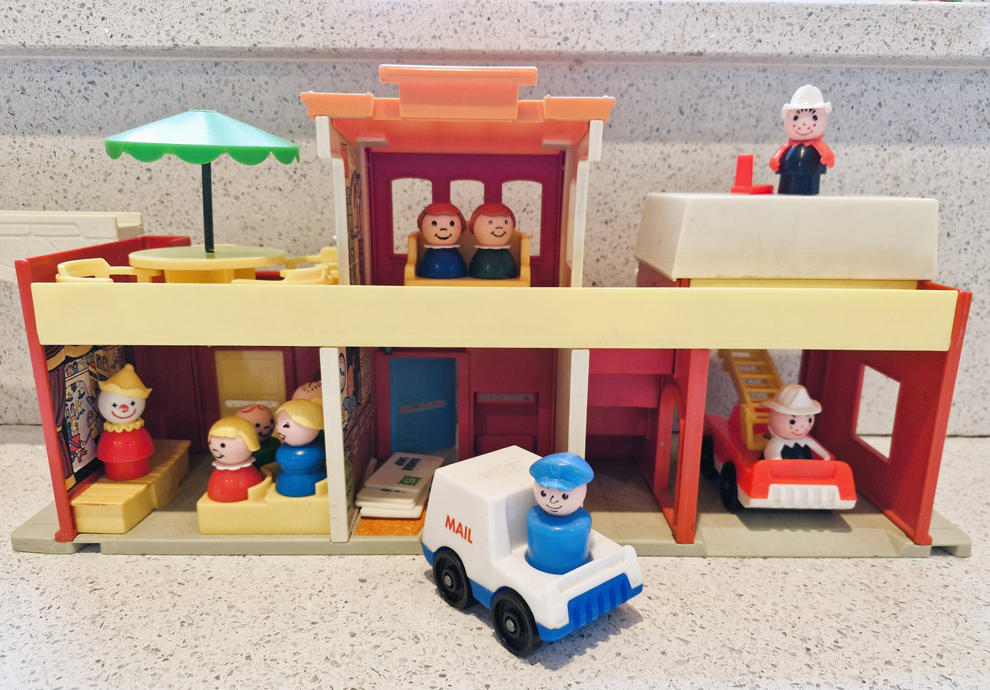 Fisher Price Main Street, Fisher Price, Vintage, Main Street, RIESIGES Set, Vintage Fisher Price Spielzeug
