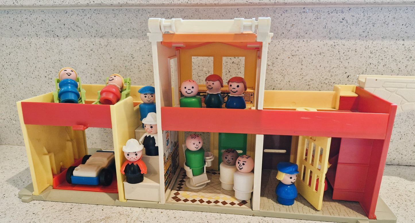 Fisher Price Main Street, Fisher Price, Vintage, Main Street, RIESIGES Set, Vintage Fisher Price Spielzeug