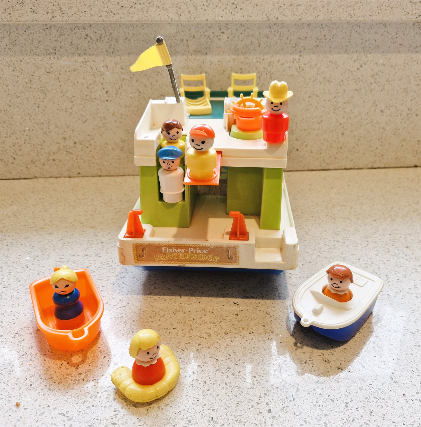 Fisher Price Hausboot, Fisher Price Bootstransport-Set, Fisher Price Boot, Fisher Price Little People, Vintage Fisher Price Spielzeug