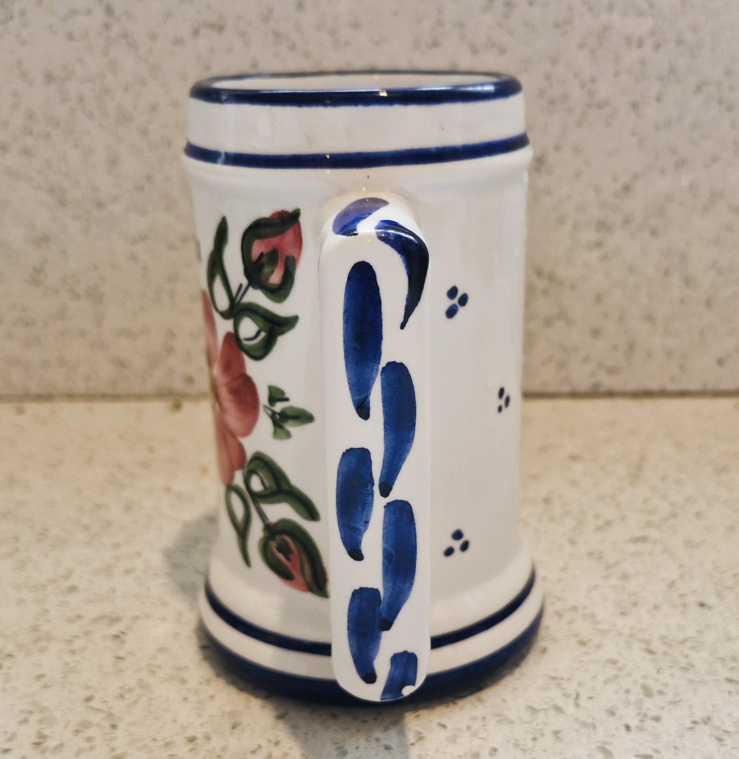 Hand Painted Pottery Mug, Hand Painted Mug, Portuguese Mug, Portuguese Pottery, Mediterranean Pottery, Mug