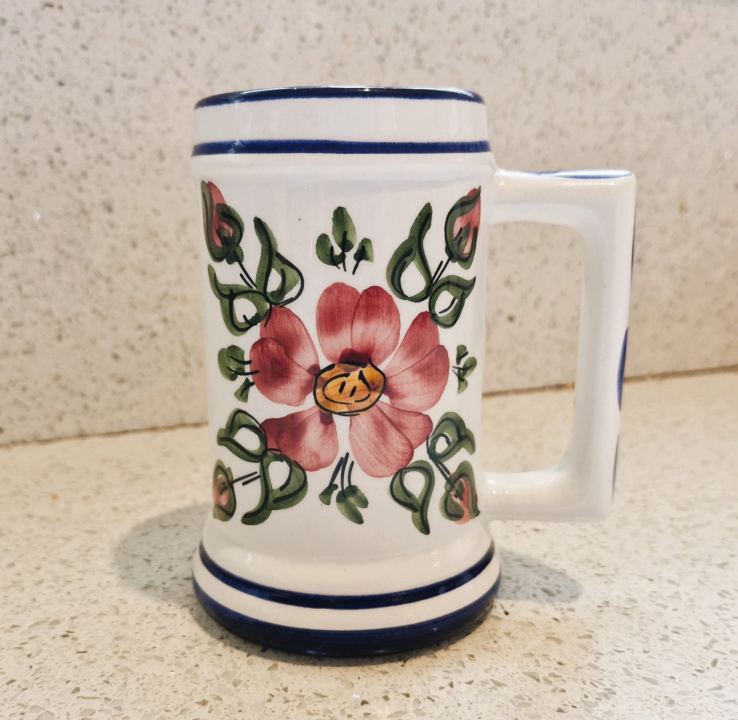 Hand Painted Pottery Mug, Hand Painted Mug, Portuguese Mug, Portuguese Pottery, Mediterranean Pottery, Mug