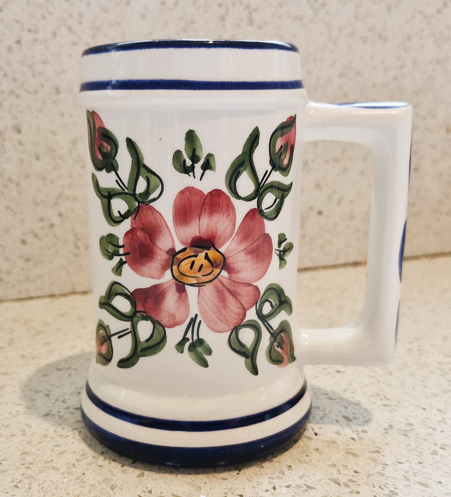 Hand Painted Pottery Mug, Hand Painted Mug, Portuguese Mug, Portuguese Pottery, Mediterranean Pottery, Mug