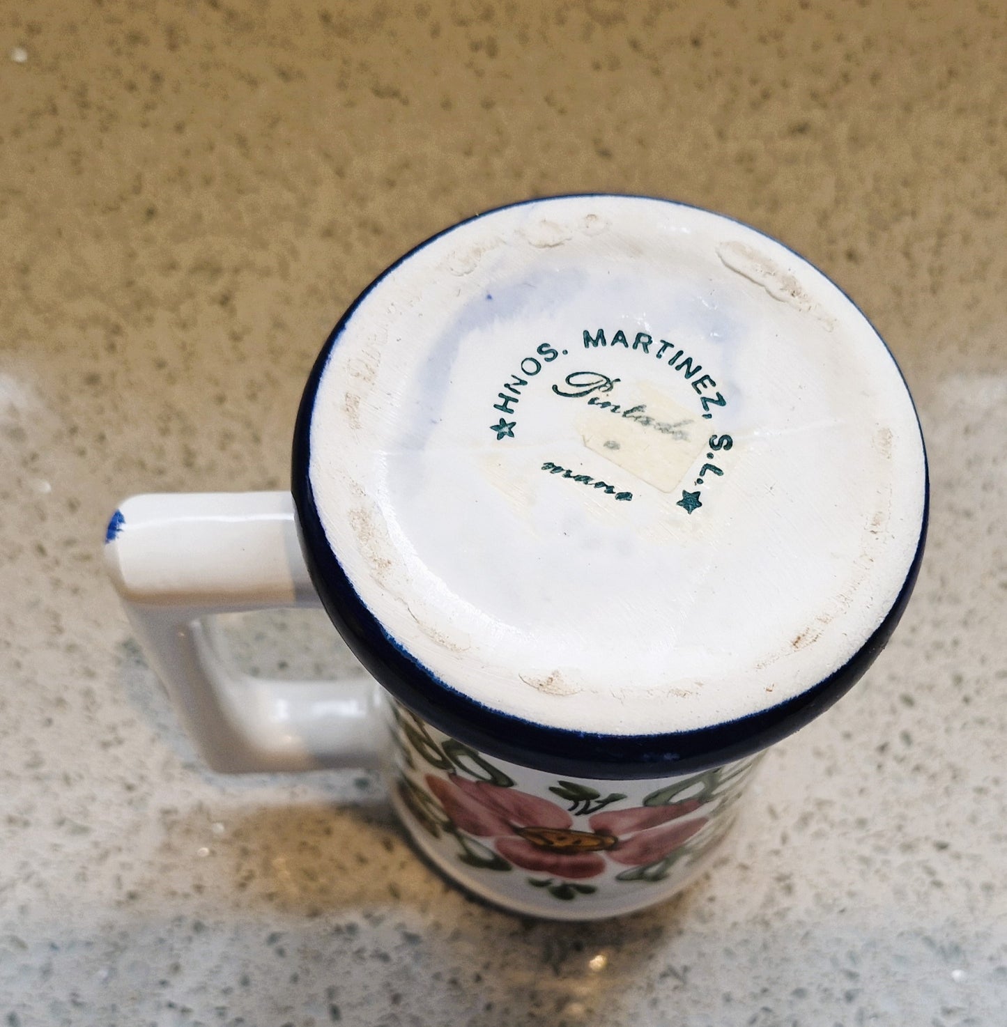 Hand Painted Pottery Mug, Hand Painted Mug, Portuguese Mug, Portuguese Pottery, Mediterranean Pottery, Mug