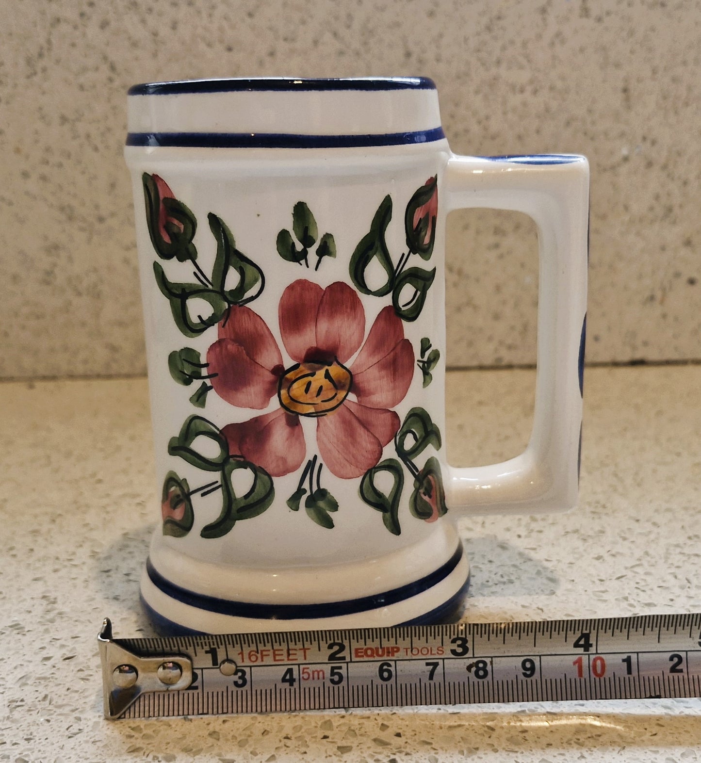 Hand Painted Pottery Mug, Hand Painted Mug, Portuguese Mug, Portuguese Pottery, Mediterranean Pottery, Mug