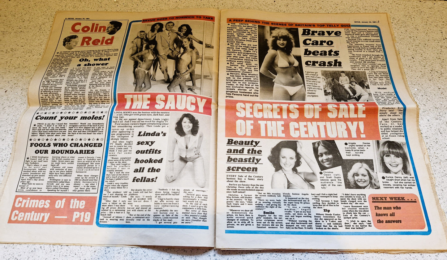 Revue Zeitung, Britische Zeitung, 24. Januar 1981, Revue, Zeitung, 64, Nr. 64, Diana Dors, Page Three Girl, Anna Bergman,