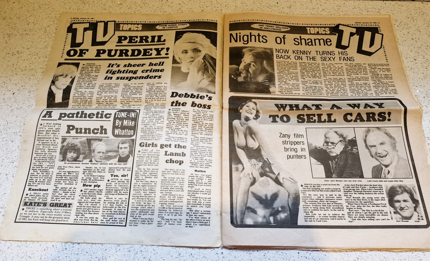 Revue Zeitung, Britische Zeitung, 24. Januar 1981, Revue, Zeitung, 64, Nr. 64, Diana Dors, Page Three Girl, Anna Bergman,