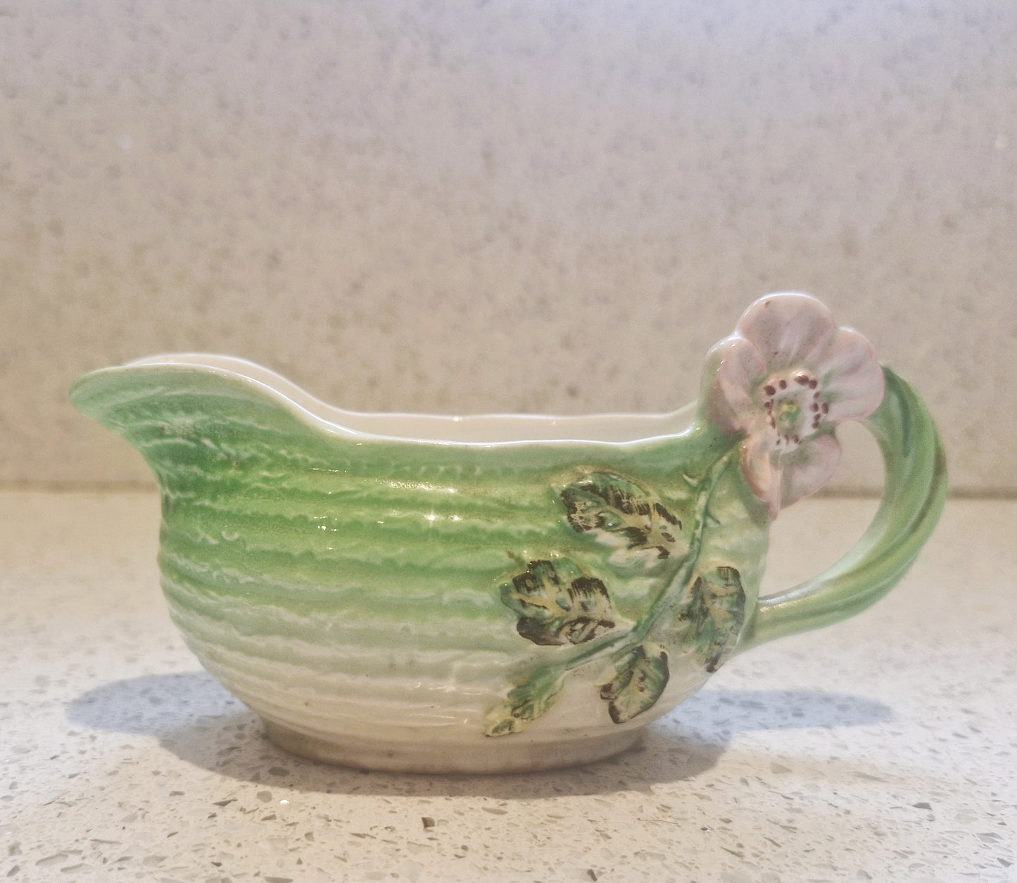 1930s, Creamer, 30s, Milk Jug, Shorter & Son, Creamer, Milk Jug, Hand Painted, Anemone, Flower, Daisy, Staffordshire, 1930s, RARE, UK
