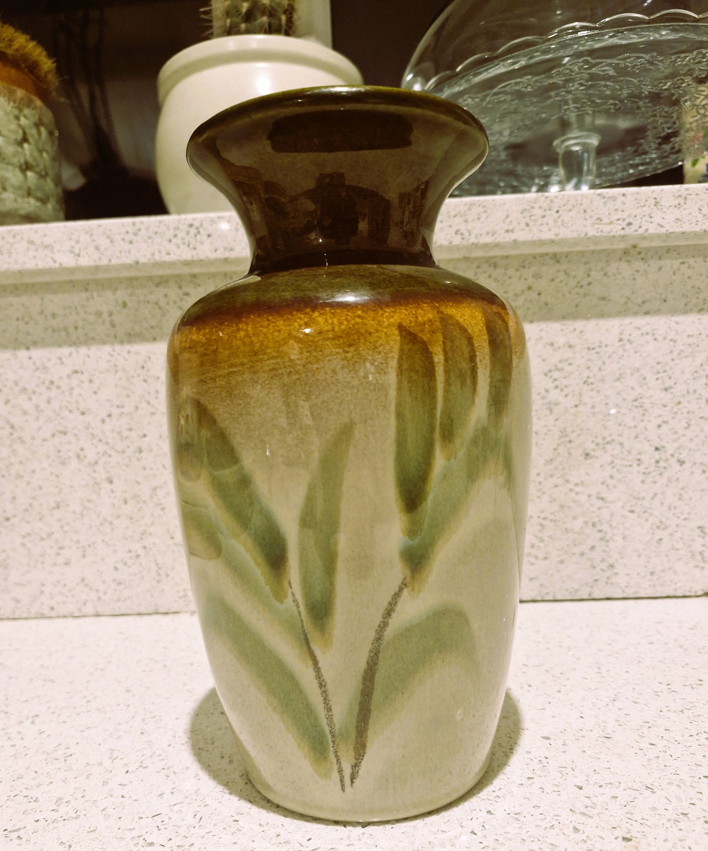 West Germany ceramic vase, West German Ceramic, 202-24, WGP, 60s, Mid century Vase, Browns, Organic