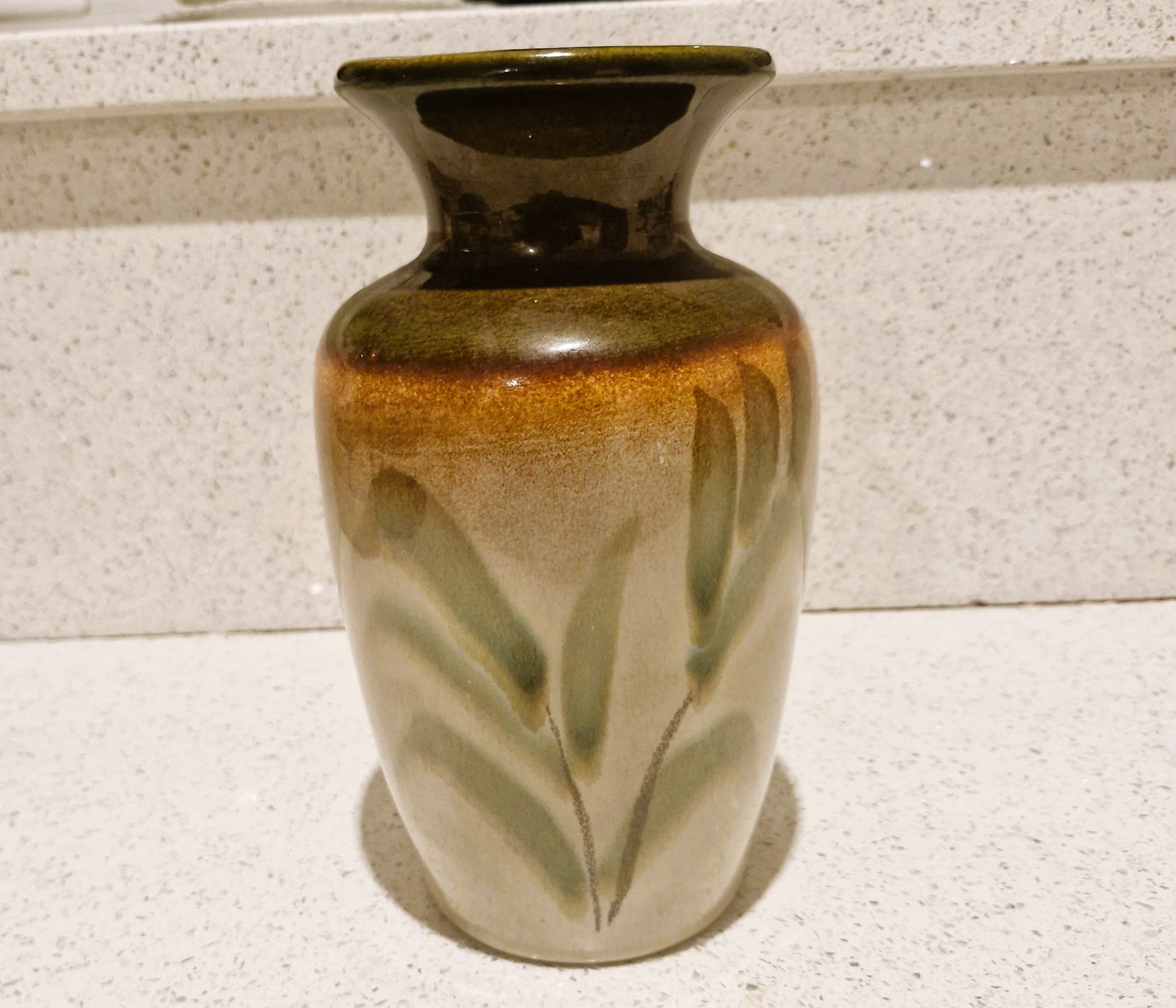 West Germany ceramic vase, West German Ceramic, 202-24, WGP, 60s, Mid century Vase, Browns, Organic