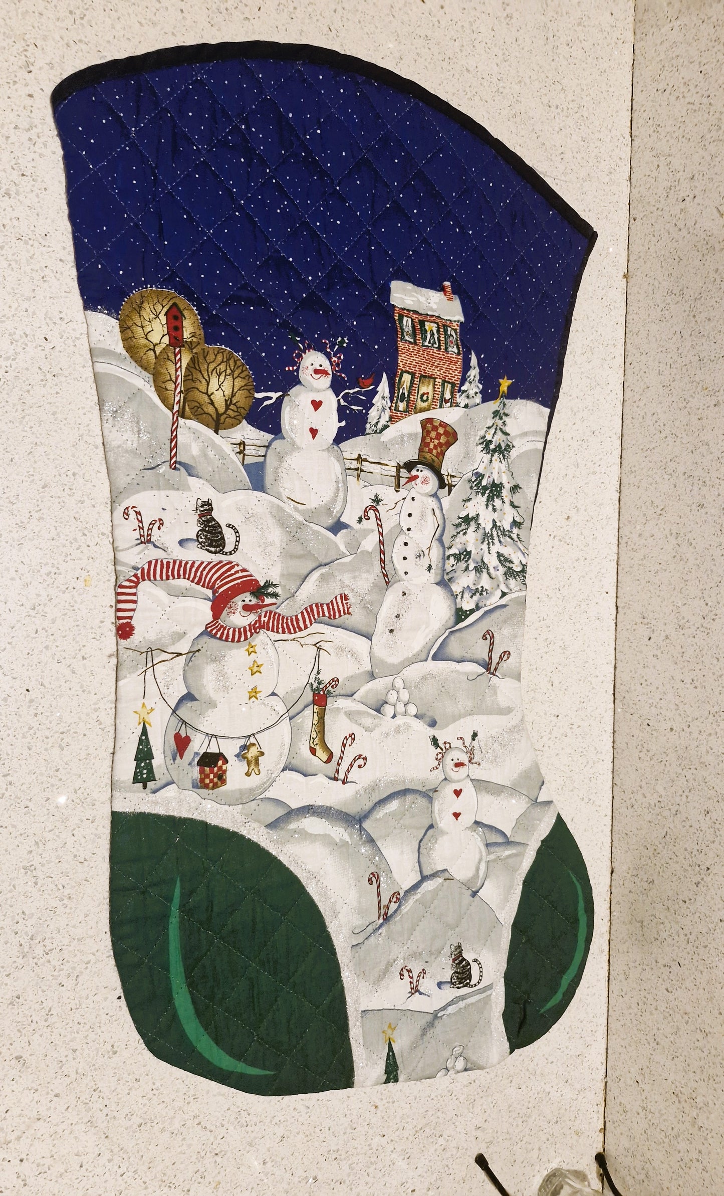 Extra Large Christmas Stocking, Large Christmas Stocking, Snowman, The Snowman, Vintage Christmas Stocking