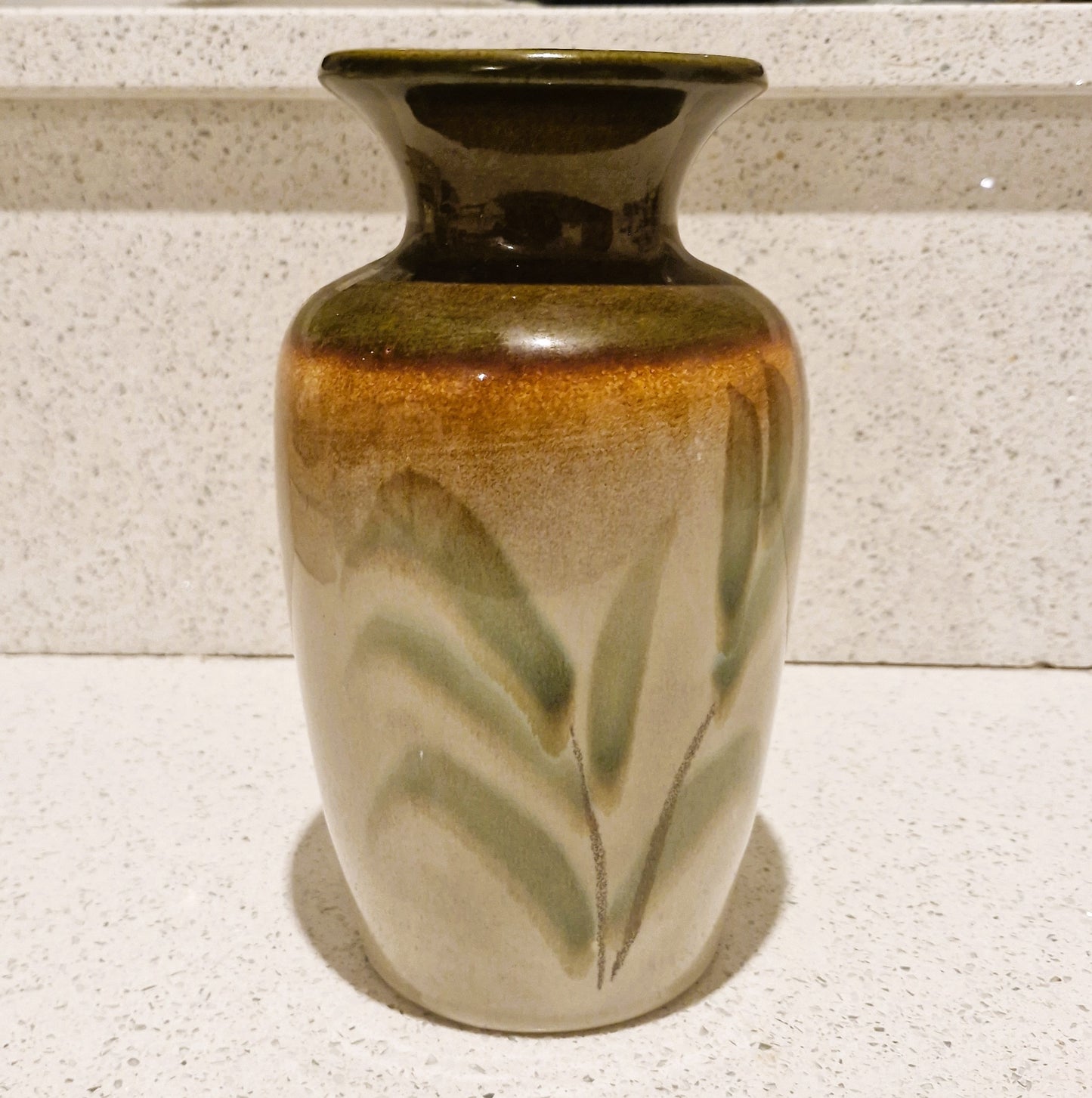 West Germany ceramic vase, West German Ceramic, 202-24, WGP, 60s, Mid century Vase, Browns, Organic