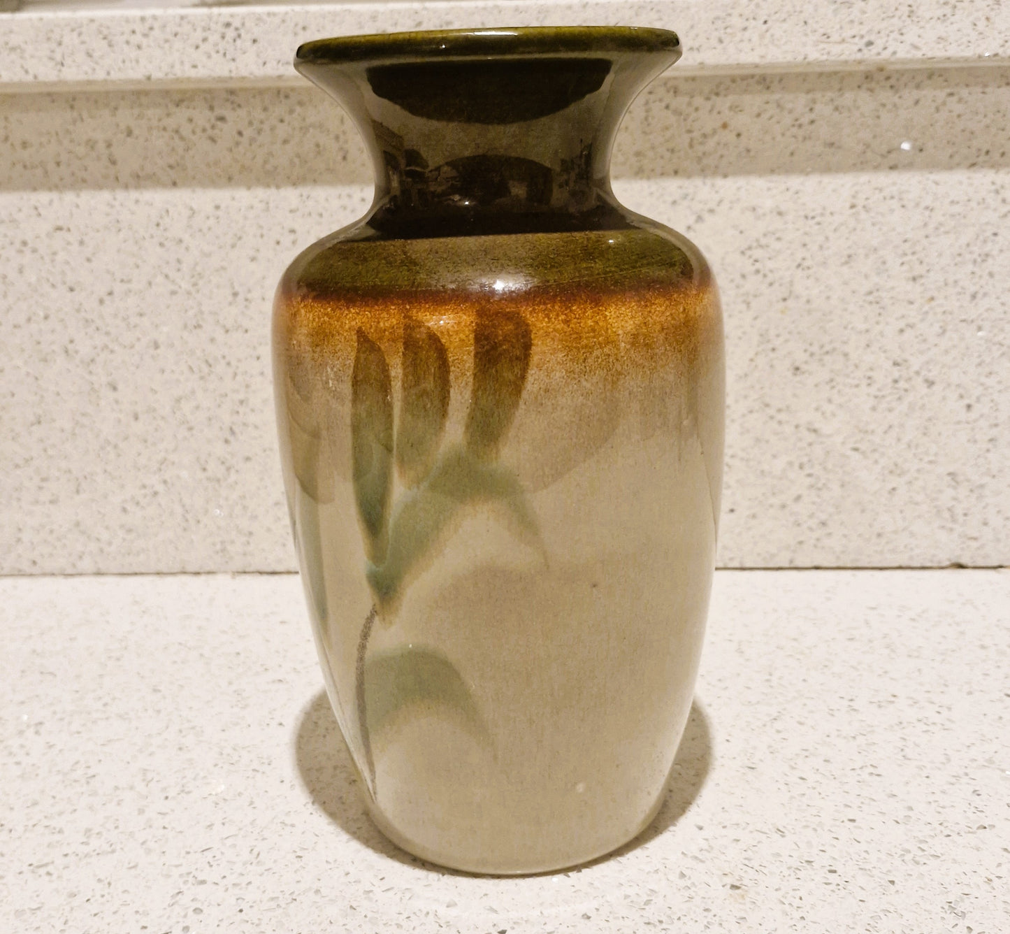 West Germany ceramic vase, West German Ceramic, 202-24, WGP, 60s, Mid century Vase, Browns, Organic