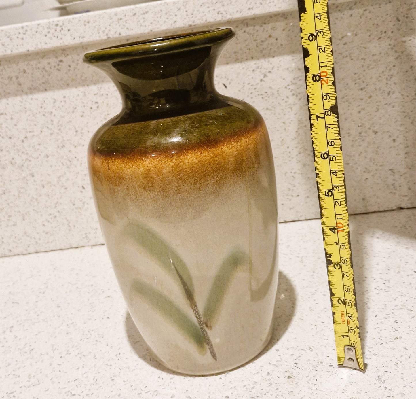 West Germany ceramic vase, West German Ceramic, 202-24, WGP, 60s, Mid century Vase, Browns, Organic