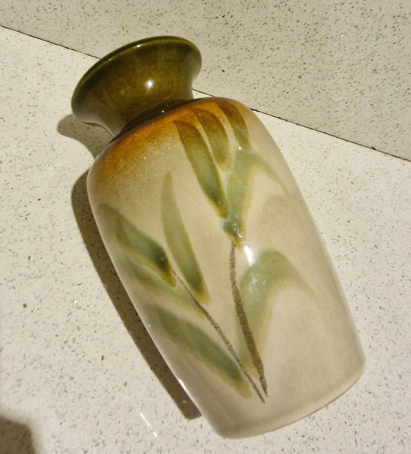 West Germany ceramic vase, West German Ceramic, 202-24, WGP, 60s, Mid century Vase, Browns, Organic