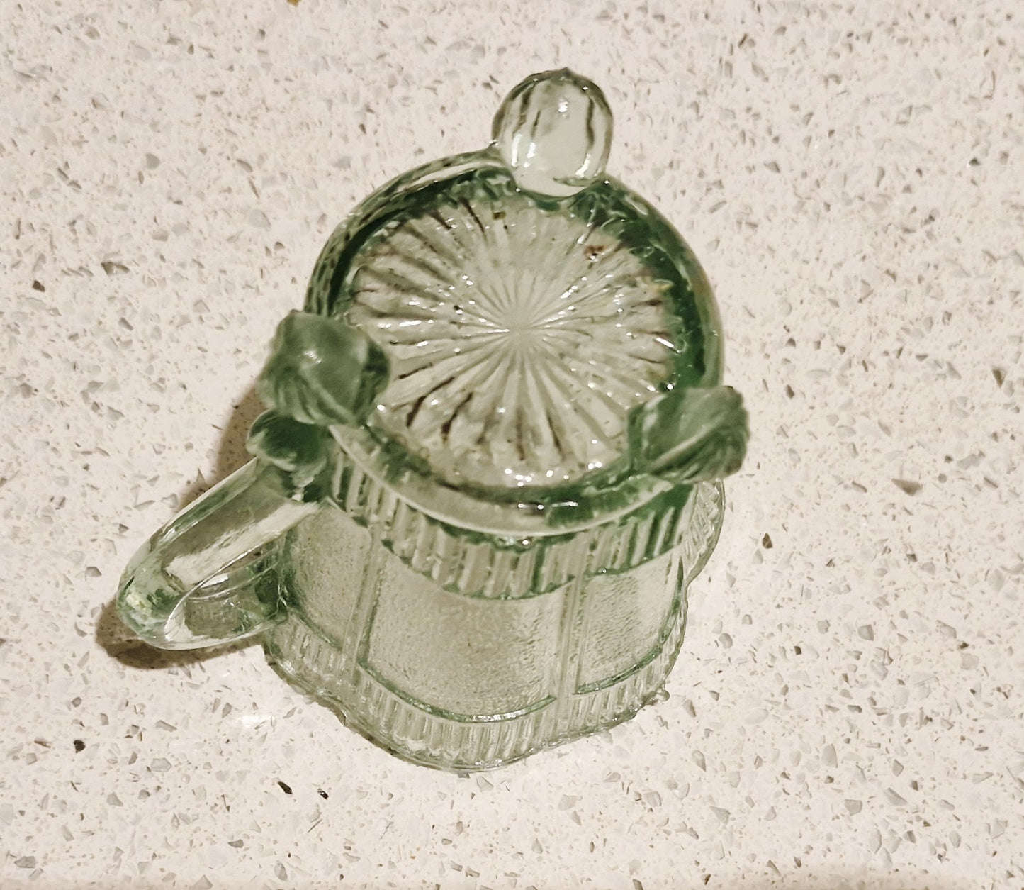 Art Deco Vintage Green Glass Jug, Sowerby , Milk Jug, Creamer, 1930's Pressed Glass, Vintage Cream Jug, Creamer, Art Deco (Copy)