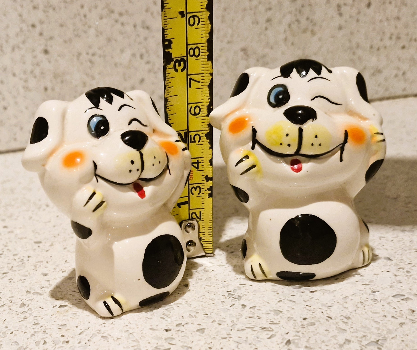 Vintage, Salt and Pepper Shakers, Kitsch, Salt and Pepper Pots, Dog Salt and Pepper Pots, 60s, 70s, Quirky Salt and Pepper Pots, Ceramic