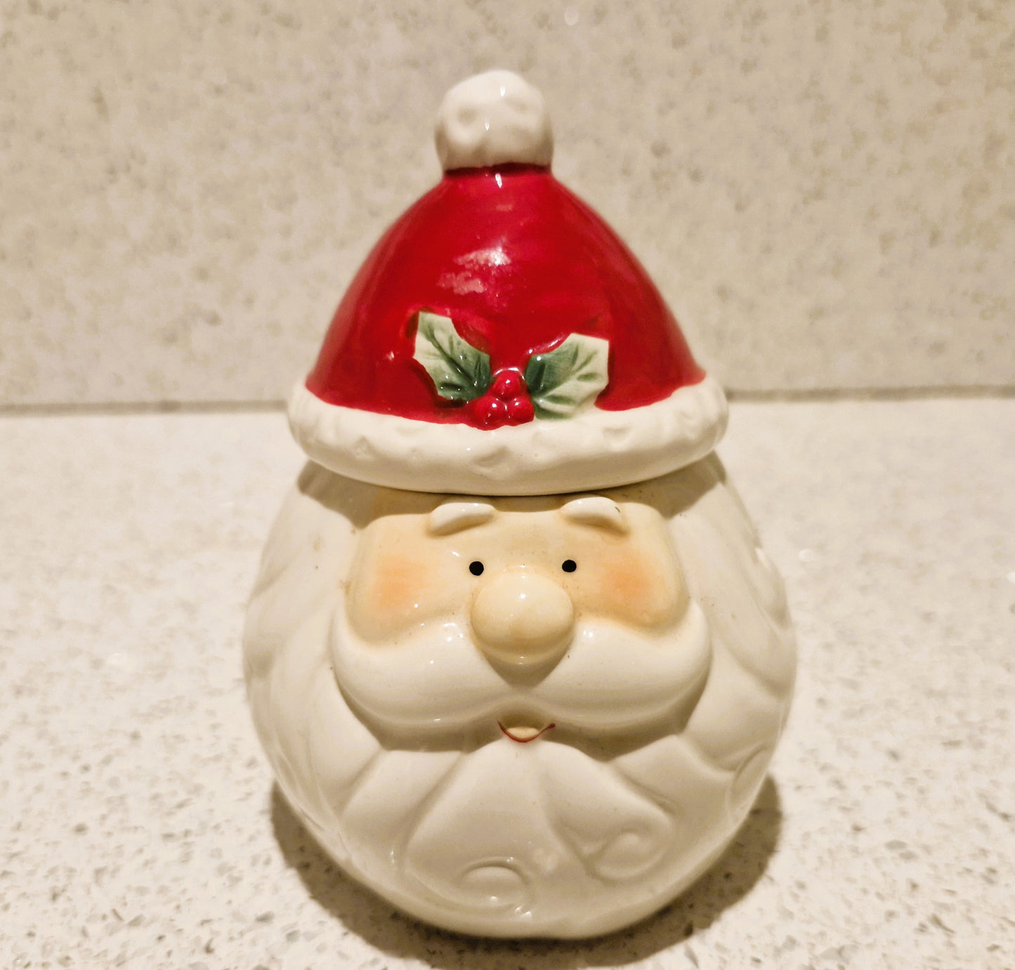 Vintage, Santa Jam Pot, Santa Shaped Jam Pot, Vintage Santa, Sugar Bowl, Quirky, Kitsch, Santa, Santa Shaped, Vintage, Ceramic