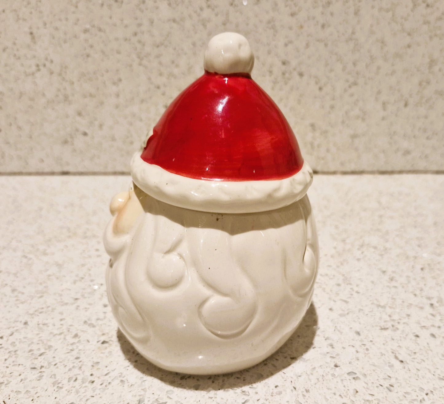 Vintage, Santa Jam Pot, Santa Shaped Jam Pot, Vintage Santa, Sugar Bowl, Quirky, Kitsch, Santa, Santa Shaped, Vintage, Ceramic